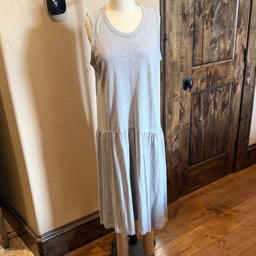 Wilt Light Gray Sleeveless Midi Swing Dress